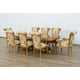 Luxury Gold Damask Fabric VALENTINA Arm Chair Set 2 Pcs EUROPEAN FURNITURE