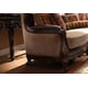 Homey Design HD-3630 Espresso Fabric Dark Chocolate Bonded Leather Sofa Carved Wood Classic
