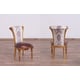 Luxury Antique Bronze & Ebony VALENTINA Side Chair Set 2Pcs EUROPEAN FURNITURE