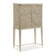 Champagne Shimmer Finish Leaf Pattern Bar Cabinet A New Leaf by Caracole 