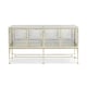 Clear Glass & Whisper of Gold Finish Cabinet WORTH ITS WEIGHT IN GOLD by Caracole 
