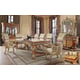Luxury Dining Table Set 8 Pcs w/Buffet Carved Wood Homey Design HD-8024 