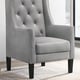 Charcoal Velvet Accent Chair Transitional Style Cosmos Furniture Hollywood