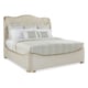 Curvaceous Headboard Creamy Velvet Sleigh ADELA QUEEN BED by Caracole 