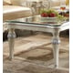 Silver Carved Wood Coffee Table Traditional Homey Design HD-13009  