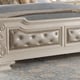Off-White Finish Wood King Panel Bed Traditional Cosmos Furniture Victoria