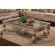 Luxury Silver Wood Gold Finish Cocktail Table Benetti's Ornella Traditional