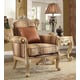 Homey Design HD-1633 Victorian Upholstery Antique Gold Traditional Living Room Carved Wood Set 8Pcs