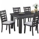 Gray Finish Wood Dining Room Set 5Pcs Transitional Cosmos Furniture Bailey