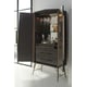 Warm Slate Finish Tall Tapered Shape Bar Cabinet SERVED WITH A TWIST by Caracole 