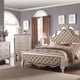 Silver Finish Wood Queen Bedroom Set 3Pcs Contemporary Cosmos Furniture Sonia