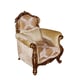 Luxury Brown & Gold Wood Trim TIZIANO Chair EUROPEAN FURNITURE Traditional