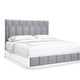 Grey Velvet Cloud White Finish King Size Bed Honey I'm Home by Caracole 