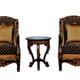 Imperial Luxury Black & Dark Gold RAFFAELLO Arm Chair Set 2 Pcs EUROPEAN FURNITURE