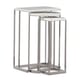 Carrara Marble EXPOSITION NESTING END TABLES by Caracole 