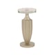 Bubble Glass Top Pedestal in Jazzy Taupe End Table JUST A LITTLE JAZZ by Caracole 
