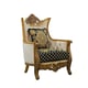 Royal Luxury Black Gold Fabric MAGGIOLINI Arm Chair EUROPEAN FURNITURE Classic