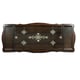 Benetti's Fiore Luxury Dark Brown Finish Silver Accents Dining Table with Extension 