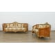 Imperial Luxury Brown & Gold LUXOR II Sofa EUROPEAN FURNITURE Solid Wood Classic