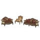Luxury Silk Chenille Solid Wood Sofa Set 2Pcs HD-90008 Classic Traditional