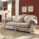 Metallic Silver Finish Sofa Traditional Style Homey Design HD-372