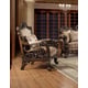 Brown Cherry Armchair Carved Wood Traditional Homey Design HD-2658