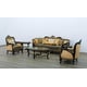 Luxury Black & Gold BELLAGIO III Coffee Table EUROPEAN FURNITURE Carved Wood