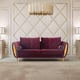 Luxury Burgundy Velvet SIPARIO VITA Sofa EF-22561 EUROPEAN FURNITURE Modern Glam