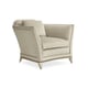 Beige Velvet Contemporary Accent Chair BEND THE RULES by Caracole 
