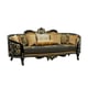  Classic Black Gold Fabric 30019 BELLAGIO III Sofa Set 4Pcs  EUROPEAN FURNITURE 