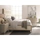 Trellis Pattern Headboard White & Taupe Finish King Bed SLEEPING BEAUTY by Caracole 