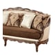 Luxury Beige Chenille Dark Copper Carved Wood Sofa CELADONA Benetti’s Classic