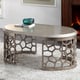 Steel Grey Coffee Table Set 3Pcs Contemporary Homey Design HD-8912S