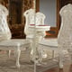 Luxury Glossy White Dining Room Set 7Pcs Traditional Homey Design HD-8089