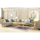 Gray Fabric & Metallic Gold Sofa Traditional Homey Design HD-2063 