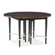 Black Saddle & Neutral Metallic Extandable Dining Table JUST SHORT OF IT by Caracole 