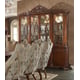 Brown Cherry Finish Wood China Cabinet Traditional Homey Design HD-124 