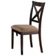 Espresso Finish Wood & Textural Upholstery Dining Chair Set of 2 Cosmos Furniture Kaci