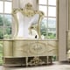 Classic Antique Gold & Belle Silver Solid Wood CAL King Bed Set 7Pcs Homey Design HD-958