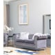 Gray Fabric Sofa & Loveseat Set 2Pcs w/ Acrylic legs Transitional Cosmos Furniture Sahara