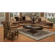 Benetti’s Emma Luxury Golden Beige Dark Brown Living Room Sofa Set 4Pcs Classic
