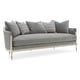 Gray Velvet & Soft Silver Paint Finish Traditional Sofa SPLASH OF FLASH by Caracole 