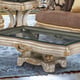 Luxury Exposed Silver Wood Frame Cocktail Table Special Order Benetti's Firenza
