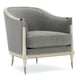 Gray Velvet & Soft Silver Paint Finish Traditional Chair SPLASH OF FLASH by Caracole 