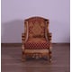 Imperial Luxury Red Brown & Gold RAFFAELLO III Arm Chair EUROPEAN FURNITURE
