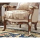 Mahoghany & Beige Finish Armchair Traditional Homey Design HD-8320