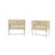 Platinum Blonde.Finish Nightstand Set 2Pcs STAND BY ME by Caracole 