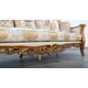 Royal Luxury Gold & Sand Fabric MAGGIOLINI Sofa EUROPEAN FURNITURE Carved Wood