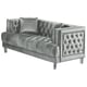 Gray Finish Sofa & Loveseat Set 2Pcs w/ Acrylic legs Modern Cosmos Furniture Kendel Silver