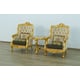 Imperial Luxury Black & Gold LUXOR Sofa Set 4Ps EUROPEAN FURNITURE Solid Wood